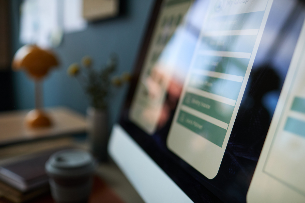 unfocused computer screen