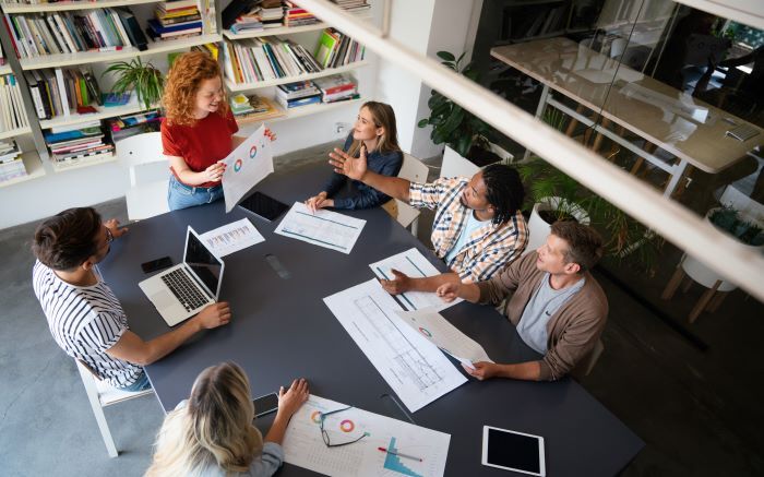meeting at a conference table